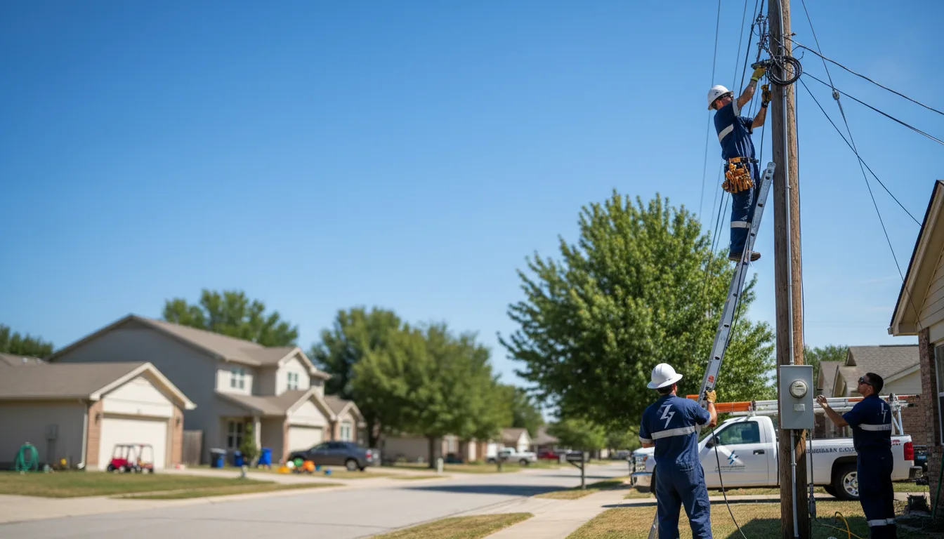 Residential electrician providing installation services in Lamont, OK